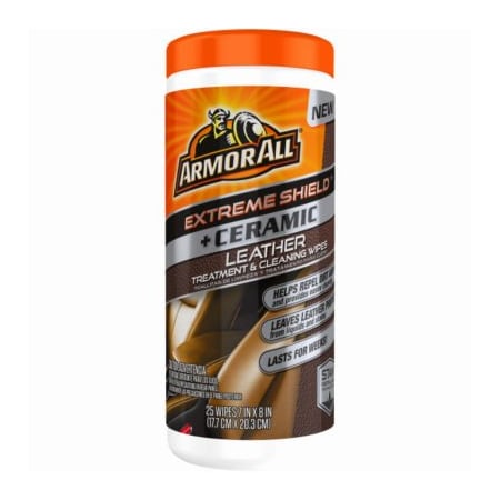 Armor All 25CT Ceram Leath Wipes AESWLCL25-1USLT